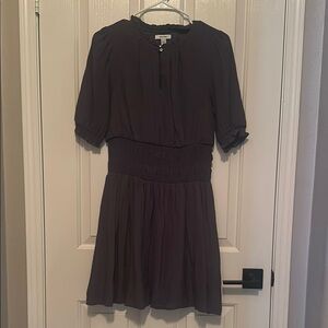 Navy Blue Tiered Ruffled Dress